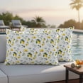 thumbnail image 6 of Outdoor Waterproof Pillow Covers Summer Lemon Watercolor Leaves Decorative Throw Pillow Protectors,Pillowcase Cushion Cases for Patio Sofa Garden Couch,20x12in,Pack of 2, 6 of 14