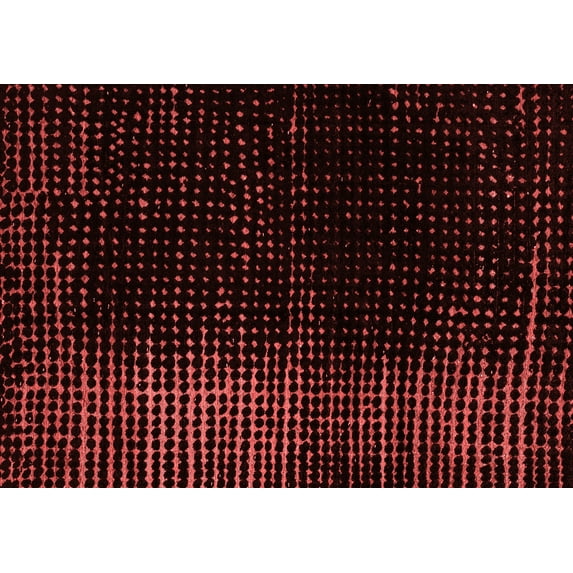 Ahgly Company Indoor Rectangle Abstract Red Modern Area Rugs, 2' x 5'