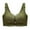 Army Green, variant on QLEICOM Everyday Bras for Women, Women's Comfort Lift Wirefree Bra Sports Lace Bra Wire Free Underwear One-Piece Bra Everyday Underwear Bras No Underwire Black Cup 44/100CDE