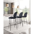 thumbnail image 5 of Bar Stool Chair Barstool, Steel Metal, Fabric, Black, Black, Bar Kitchen Pub Cafe Bistro Hotel Restaurant Hospitality, 5 of 10