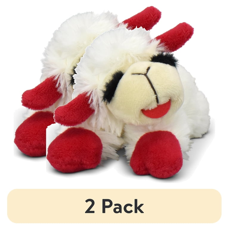 Lamb Chop Plush Dog Toy With Squeaker, Small 2-Pack photo 1