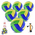 thumbnail image 1 of Set de voleibol ELKCIP, paquete de 6 unidades, tamaño 5, suave e impermeable, 1 of 6