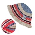 thumbnail image 2 of Handmade Bucket Hat Elegant Colorful Decorated Cloches Style for Women Party Simple Hat Cloche Lady Knitted Bucket Hat crushed rice, 2 of 4