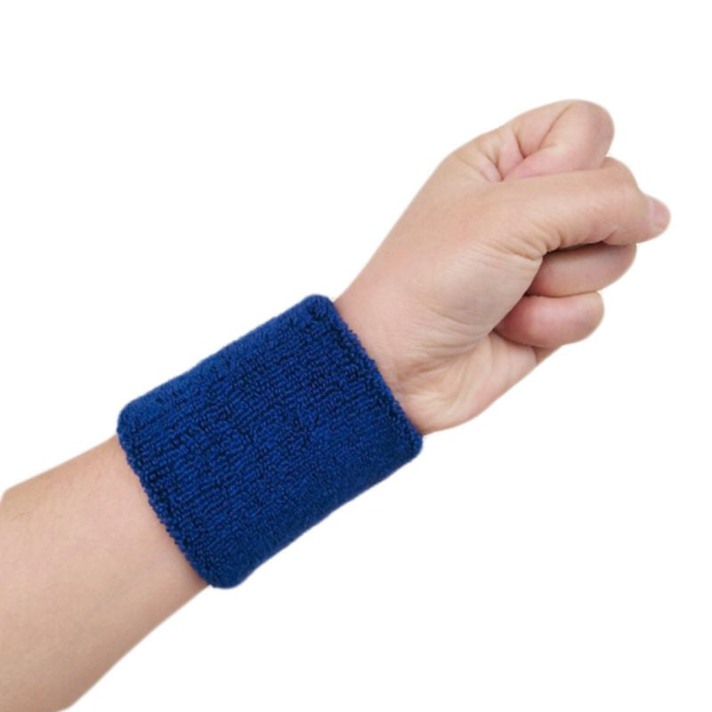 2 pcs Cooling Wristbands Blue, S Fitness Sports Sweat Absorbent Wristband 