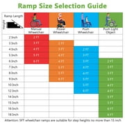 Costway Portable Aluminum Wheelchair Ramp 5 FT with Transition Plate & Non-slip Surface