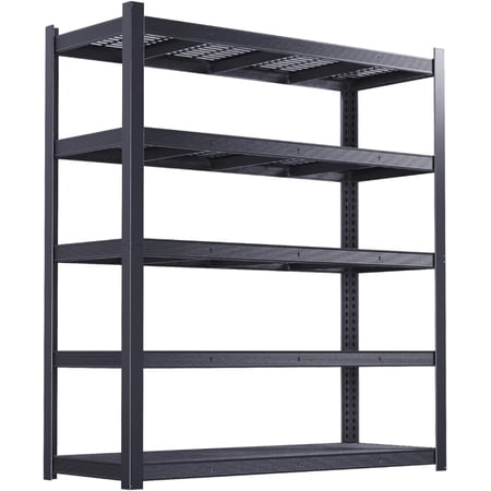84" H Garage Shelving Heavy Duty, Garage Storage Shelves Heavy Duty, 5-Tier Metal Shelving Units and Storage Racks, Industrial Utility Shelf