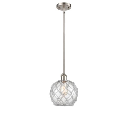 

Innovations Lighting 516-1S Farmhouse Rope Farmhouse Rope 8 Wide Mini Pendant - Brushed
