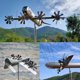 thumbnail image 4 of B29 Garden Plane, Metal Windmill, Garden Decoration, Wind Chime, for Outdoor Garden, Patio, Lawn, Patio, Landscape Decoration, 4 of 5