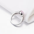 thumbnail image 3 of Clearance on Ring! WEANT Womens 925 Sterling Silver Twisted Shape Diamond Engagement Ring Stacking Matching Band Anniversary Ring, Silver, 10, 3 of 9