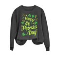 thumbnail image 4 of VKOYWKM Chandails de la Saint-Patrick pour Femmes avec Imprimé de Lettres Amusantes, Chandails Amples à Manches Longues et Col Rond Verts, 4 of 5