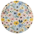 thumbnail image 3 of Floral Colorful Flower Washable Round Rug -Circle Area Rugs for Nursery Bedroom, Vintage Non Slip Non Shedding Low Pile Carpet for Living Room Coffee Table Entryway, 3 of 6