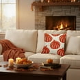 thumbnail image 5 of Orange Pumpkin Fall Pillow Covers 18x18 Autumn Harvest Print Thanksgiving Decorative Throw Pillows Outdoor Farmhouse Cushion Case Seasonal Decor for Couch Sofa Bed, 5 of 6