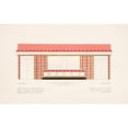 thumbnail image 3 of Winold Reiss 18x13 Black Modern Framed Museum Art Print Titled - Drawings for Proposed Decorations of Mike Lyman's Restaurant, 424 W. Sixth St. Los Angeles, Ca.) (Scheme 1; Elevation - K - S, 3 of 5