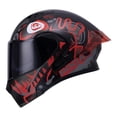 thumbnail image 1 of Casco Roda Rush Negro Rojo Mate Color Bones Mica Humo Abatible Svs multicolor S, 1 of 6
