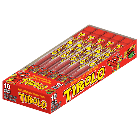 Zumba Pica Tirolo Tamarind Candy Straws, Chewy Mexican Candies, 10 Count