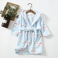 thumbnail image 2 of Youmylove Kids Pajamas Toddler Kids Baby Boys Girls Cartoon Bathrobes Hooded Warm Flannel Night-Robe Sleepwear Pajamas, 2 of 3