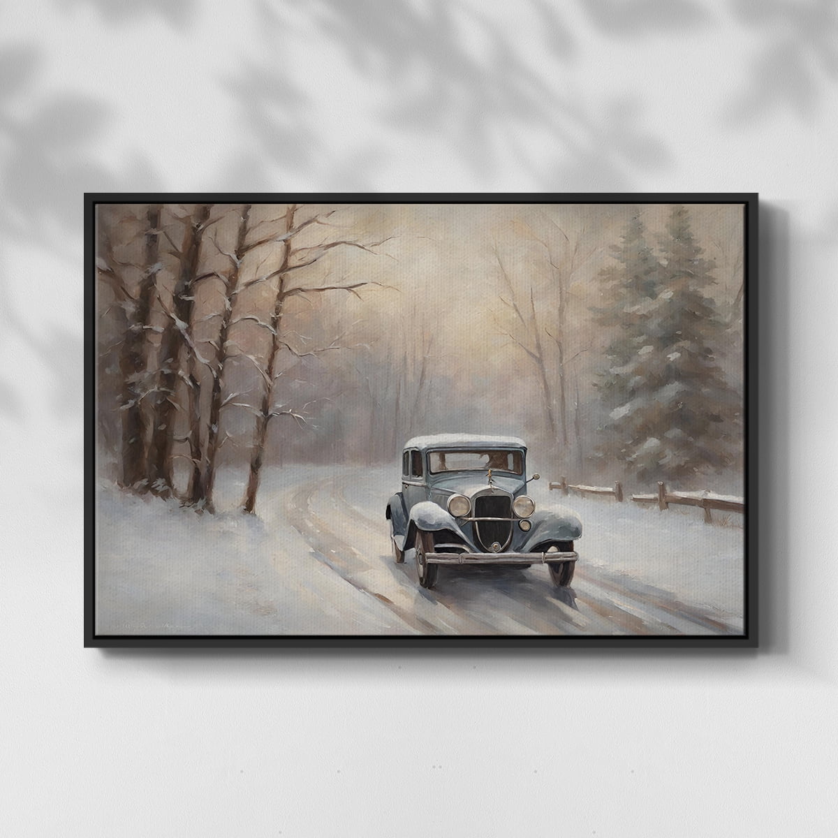 Vintage Landscape-CCIX By Wexford Home Framed in Black Wood Gallery Wrapped Canvas 17 in. x 25 in.