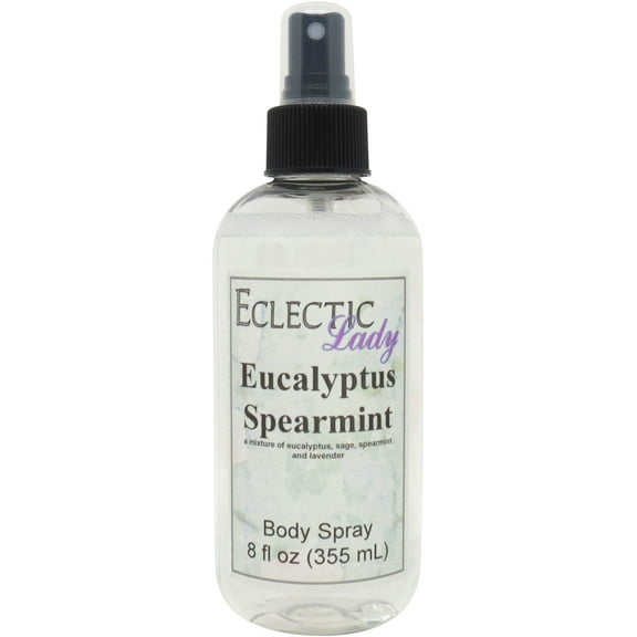 Eucalyptus Spearmint Body Spray, Eclectic Lady, Hydrating Mist, Unisex, 8 oz