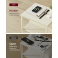 thumbnail image 2 of 3-Tier End Table with Charging Station Side Table with USB Ports and Outlets Nightstand Cream White, 2 of 5