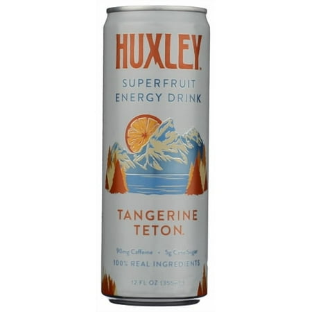 (Pack of 12) Huxley Beverage Energy Sugar-Free Tangelo Teton 12 Fo