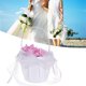 thumbnail image 2 of Cesta romántica de boda para niña con lazo, encaje, decoración para fiesta y ceremonia de boda, 2 of 8