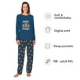 thumbnail image 2 of Hanging with My Cookies Family Matching Pajama Set, Festive Blue Holiday Design with Pet Outfit, 2 of 7