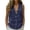 Navy #055, variant on Womens Sleeveless Button Down Shirt Collar Cotton Linen Blouse Summer Casual Loose Tank Top Business Casual Outfits, 2XL