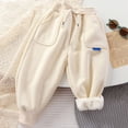 thumbnail image 5 of Gibobby Boys Pants Cargo Pants For Toddler Kids Boys 12 Months 2T 3T 4T Wide-Leg Elastic Waist Loose Long Pants Toddler Boys Clothes Little Boys Winter Pants(3-4 Years,Beige), 5 of 7