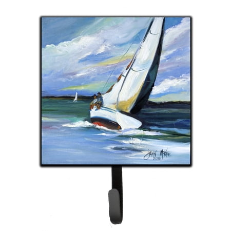 Carolines Treasures JMK1232SH4 Two and a Sailboat Leash or Key Holder 7Hx4.25W multicolor