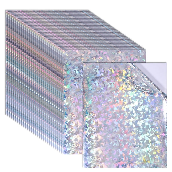 30 Sheets Self Adhesive Printable Holographic Sticker Paper 11x8.5inch Waterproof Colorful Sticker Labels