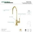 thumbnail image 2 of Kingston Brass KSAG8192DL Système d'Osmose Inverse Moderne Filtration Eau Entrefer Robinet - Laiton Poli, 2 of 2