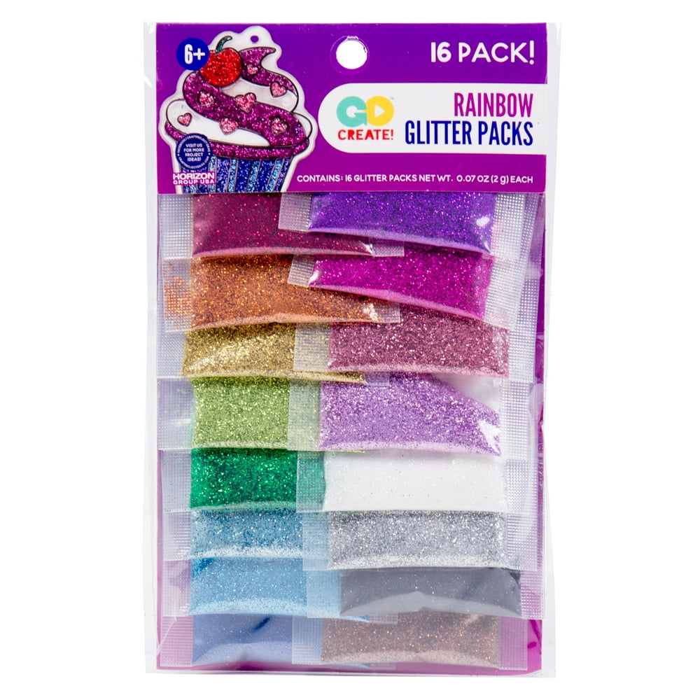 Horizon Group USA Basic Elements Glitter Pack, 16 Count