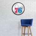thumbnail image 5 of Philadelphia 76ers 17.5" Modern Disc Mirrored Wall Sign, 5 of 5