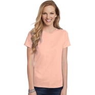Gildan G64VL Ladies SoftStyle V-Neck T-Shirt - Azalea Pink, Small, 4.5 Oz. Preshrunk Cotton