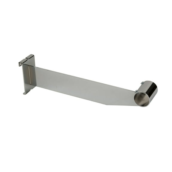 Econoco 12" Chrome Grid Accessory Bracket to Hold 1-1/4" Round Tubing Hangrail on Wire Grid - Pack of 24