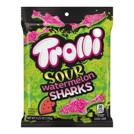 Trolli Sour Watermelon Shark Gummy Candy 4.25oz. (Best Sour Gummy Candy)