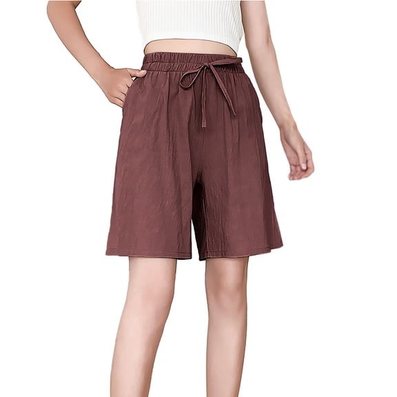 JJHGVB Linen Shorts for Women Summer Shorts Pedal Pushers for Women Wide Leg Shorts for Women Beach Lightweight Short Women Linen Shorts Flowy Shorts Resort Wear for Women 2026 Lounge Shorts A L