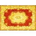 thumbnail image 1 of Ahgly Company Machine Washable Indoor Rectangle Medallion Yellow French Area Rugs, 2' x 4', 1 of 4