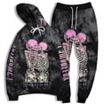 thumbnail image 1 of Unisex 3D Digital Skull Printed Hoodie & Pants Set Cool Novelty Skeleton Graphic Sweatshirt Jogger Pants for Men Women, Fashion Pullover Halloween Hoodies & Sweatpants, 1 of 5