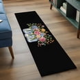 thumbnail image 4 of Pink Spring Floral Kitchen Runner Rug 2x6 Washable Runners for Hallway Non Slip Watercolor Black Botanical Farmhouse Large Area Rug Indoor Floor Carpet for Bathroom Laundry Entryway Bedroom, 4 of 8