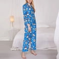 thumbnail image 3 of Pofeuu Gnomes in USA Print Womens Pajamas Set Long Sleeve Sleepwear Button Down Nightwear Soft Pj Lounge Sets Button Down Pajamas Women-Medium, 3 of 7