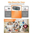 thumbnail image 3 of VOCOO Digital Timer Kitchen Tools Countdown Timer Magnetic Count up Timer 3.6inch LED Display Multifunctional Kitchen Timer For Kids, Classroom, Home, Cooking With Batteries, 3 of 8