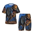 thumbnail image 1 of Fotbe Starry Night Charging Dinosaur Pijama Estampada de 2 Piezas para Niños – Ropa de Dormir de Manga Corta Cómoda para Niños y Niñas, Camiseta y Shorts de Algodón-X-Large, 1 of 6