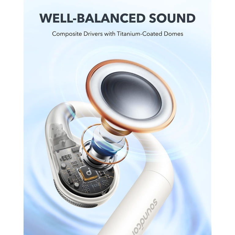 Soundcore, AeroFit Open-Ear Headphones, 1.8x1.544x0.63in, White