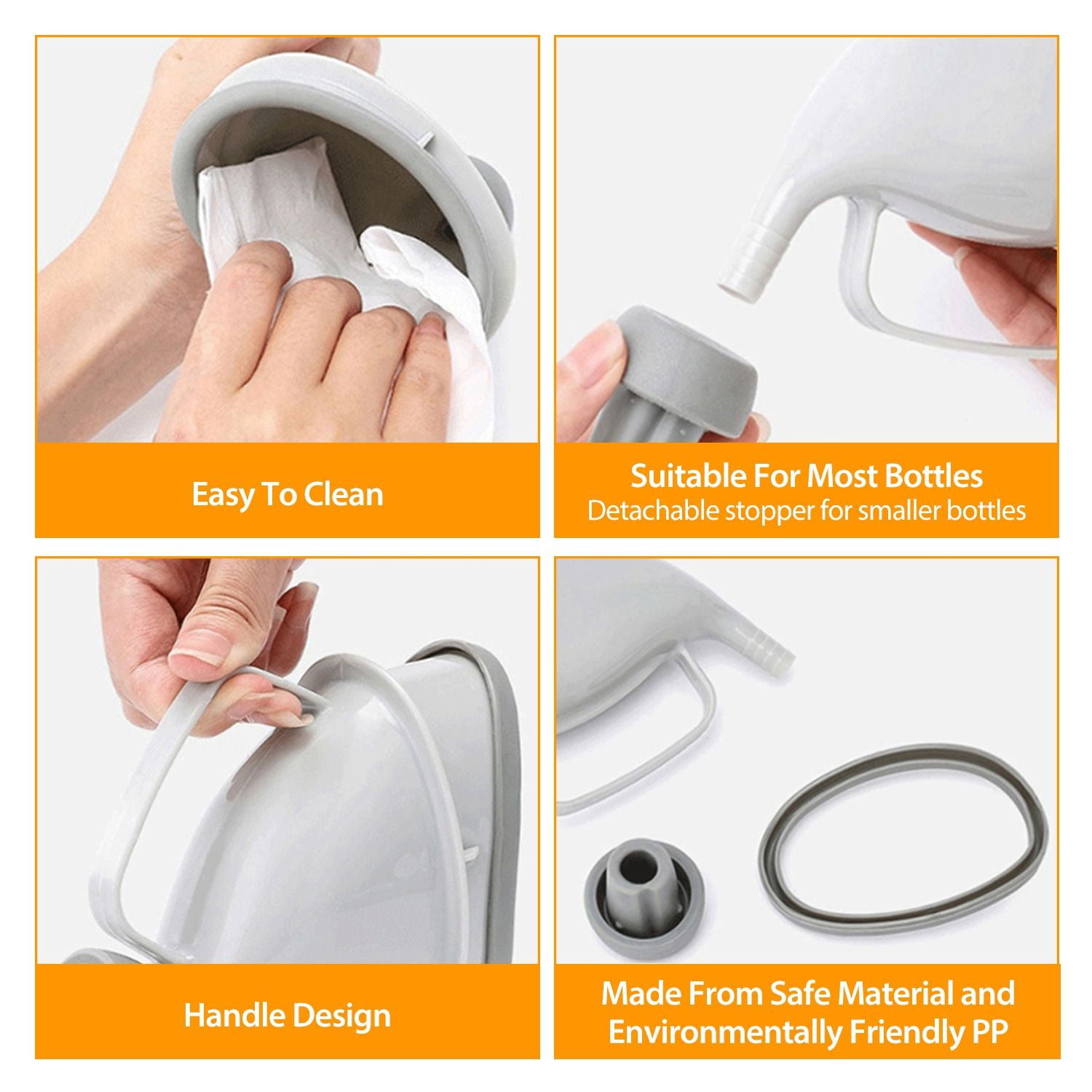 Unisex Potty Pee Funnel Adult Emergency Urinal Device Portable Male Female Toilet For Car Camping Travel Outdoor