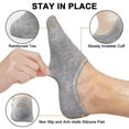 thumbnail image 2 of Men No Show Socks 12 Pairs Invisible Socks with Anti-Slip Silicon Flats Loafers Casual Low Cut Socks?02 White Size 5-7?, 2 of 5