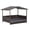Gray, variant on Wicker Dog House Outdoor Indoor, Weatherproof Rattan Dog Bed with Cushion - Brown & White, 38.5" x 27" x 28.5", Up to 165 lbs