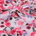 thumbnail image 4 of CNKOO Infant Baby Girl Ruffle Sleeve Floral Romper Harem Pants Summer Outfits, 4 of 5