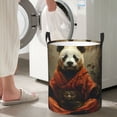 thumbnail image 6 of KLL Jungle Meditating Panda Waterproof Foldable Laundry Hamper Bucket with Handles for Storage Bin,Kids Room,Home Organizer (Medium ), 6 of 7