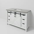 thumbnail image 6 of Marsyas 48 in W x 22 in D White Bath Vanity and Grey Quartz Countertop, 6 of 10